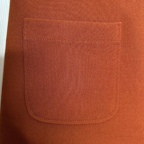 NEW Ann Taylor Skirt Patch Pocket Burnt Orange Boho 70's Stretch Size 6P - Picture 3 of 11